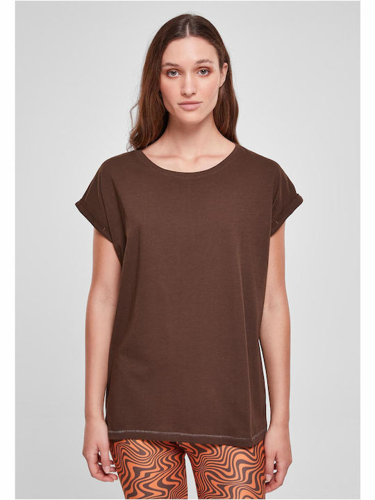 Urban Classics Women's T-shirt Brown