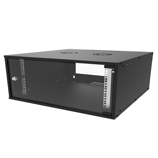 Canovate Wandmontiert Rack-Schrank 4U 60x60cm Schwarz WC1S-9-0466A