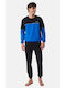 Minerva Men's Winter Pajamas Set Blue