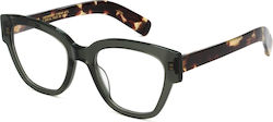 Kaleos Caruso Eyeglass Frame Butterfly Green CARUSO 4