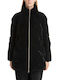 Emporio Armani Women's Long Puffer Jacket for Winter Black