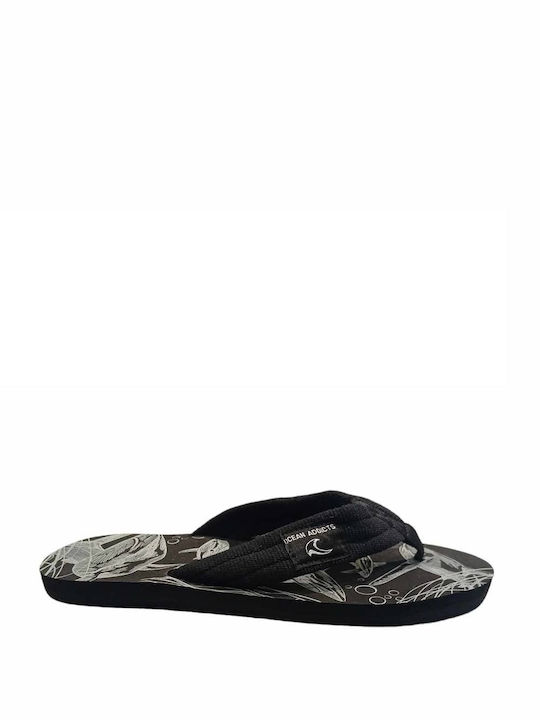 Ocean Addict Men's Flip Flops Black