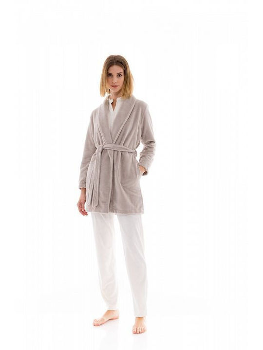 Pink Label Winter Women's Robe Gray