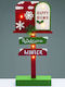 Aca Christmas Illuminated Decorative Wooden with Battery 39.5x18x6cm. Welcome Winter