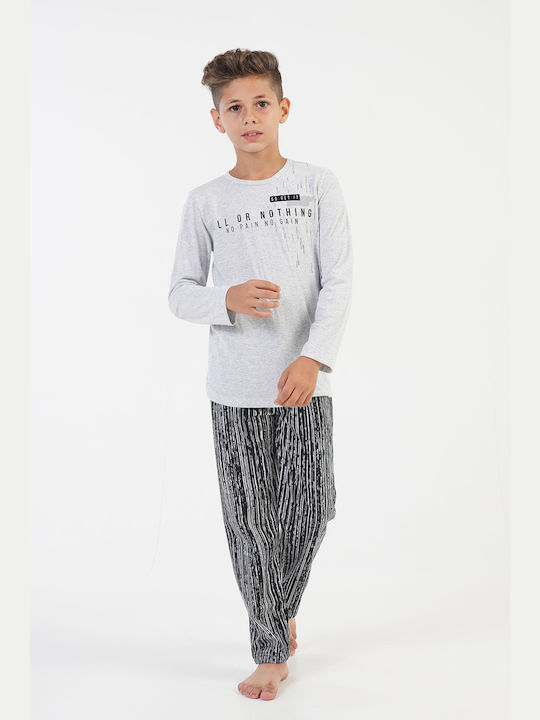 Vienetta Secret Set Top & Bottom Kids Pyjamas Gray