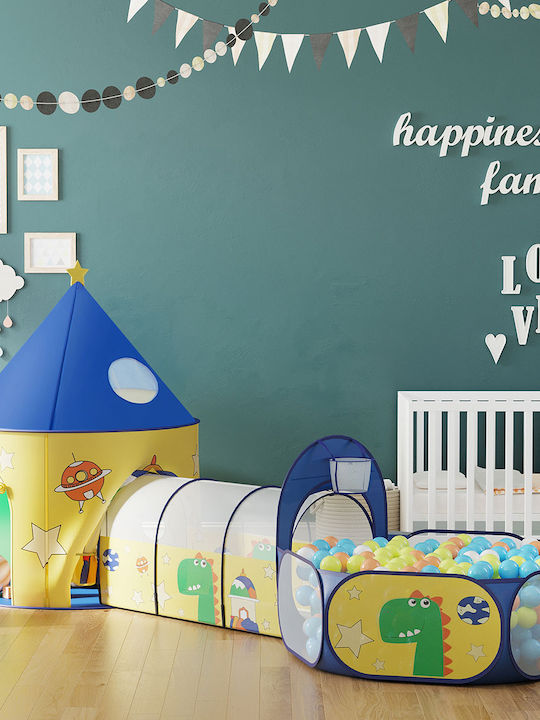 Songmics Kids Castle Play Tent Blue