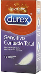 Durex Condoms Sensitivo Contacto Total Quantity 12pcs 52mm Natural