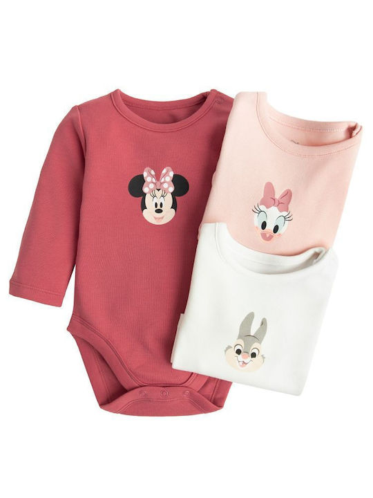 Cool Club Minnie Mouse Long-Sleeved Pink 3pcs