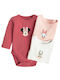 Cool Club Minnie Mouse Long-Sleeved Pink 3pcs