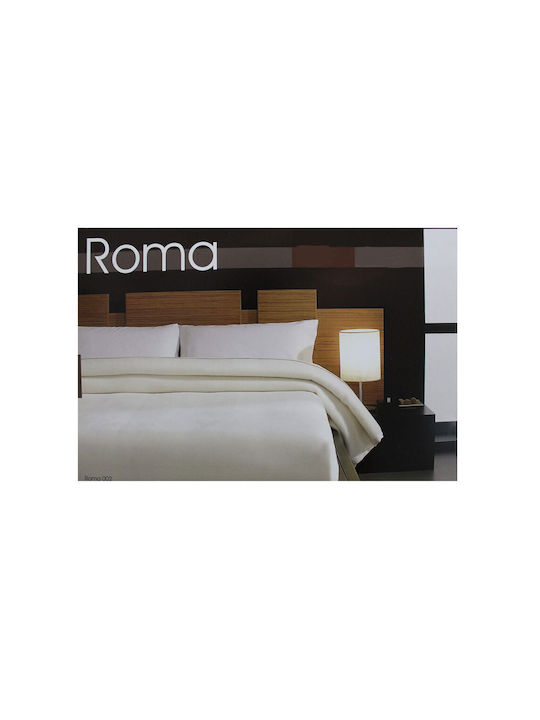 Manterol Casa Roma Decke Wolle Überdoppel 220x240cm. Ecru