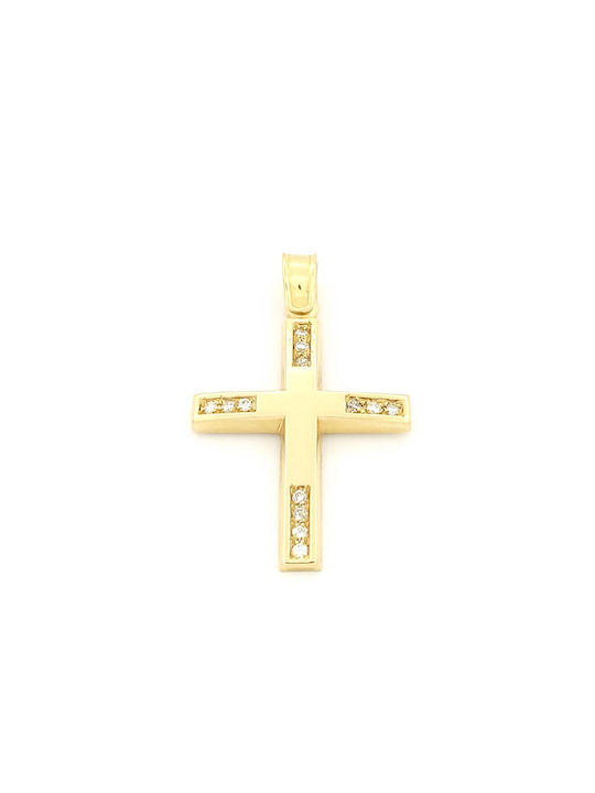 Anagnostakis Damen Gold Kreuz 18K mit Kette