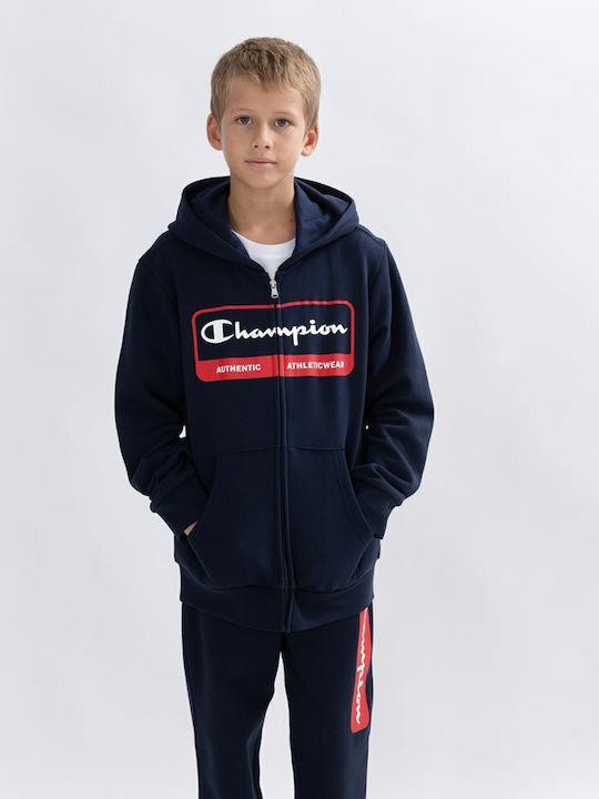 Champion Παιδική Φούτερ Ζακέτα με Κουκούλα Navy...