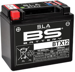 BS Затворен тип Мотоциклетна батерия BTX12 500Спецификация с капацитет 10.5Ах