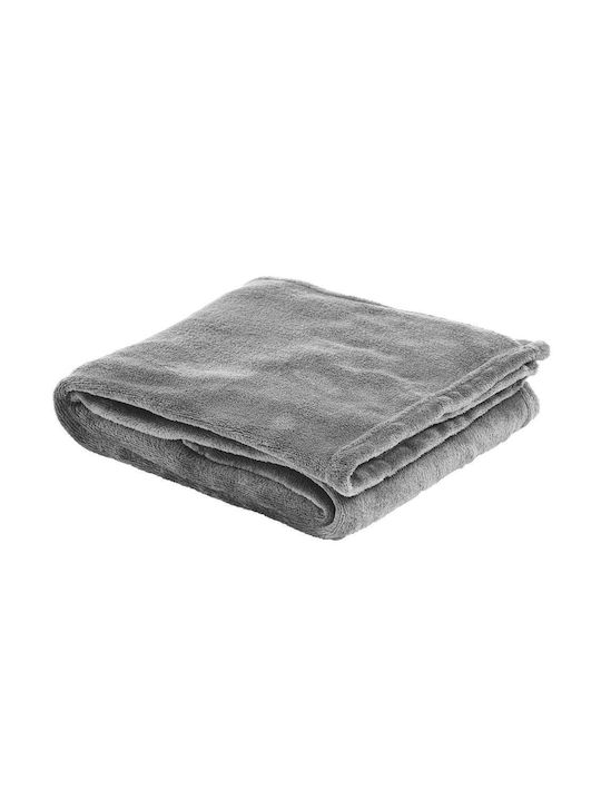 Amo La Casa Κουβέρτα Fleece Διπλή 200x250εκ. Γκρι
