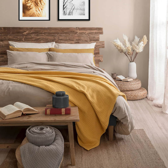 Amo La Casa Amo La Casa Pique Blanket Single 150x200cm Grey