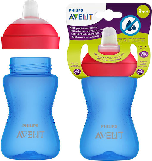 Philips Παιδικό Ποτηράκι από Σιλικόνη Μπλε 300ml για 9m+