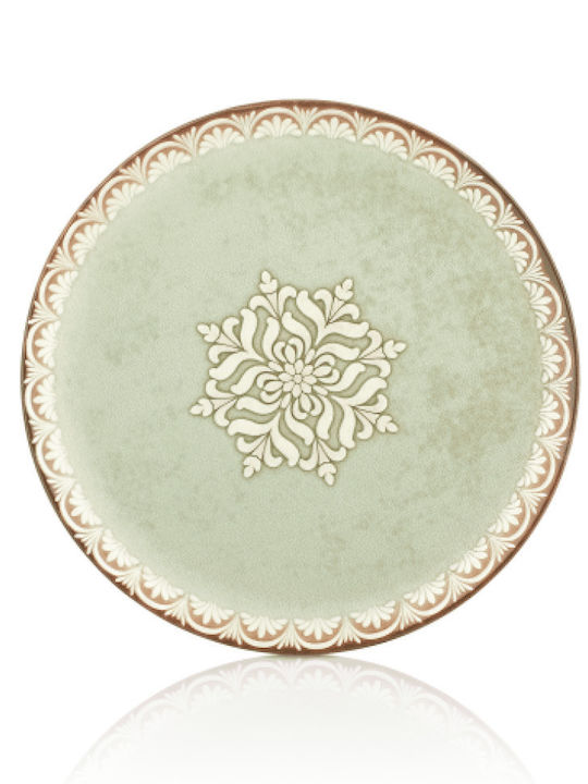 By Bone Plate Shallow made of Porcelain Green 12pcs