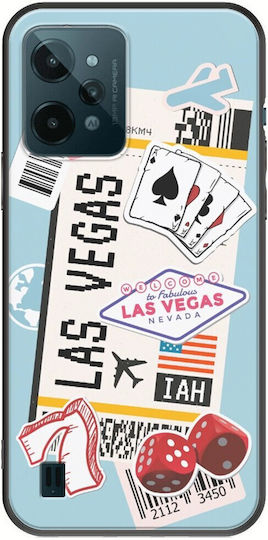 Ticket To Las Vegas Back Cover Silicone Black (Nokia C31Realme C31)