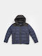 Kinder Freizeitjacke Kurz mit Kapuze Marineblau