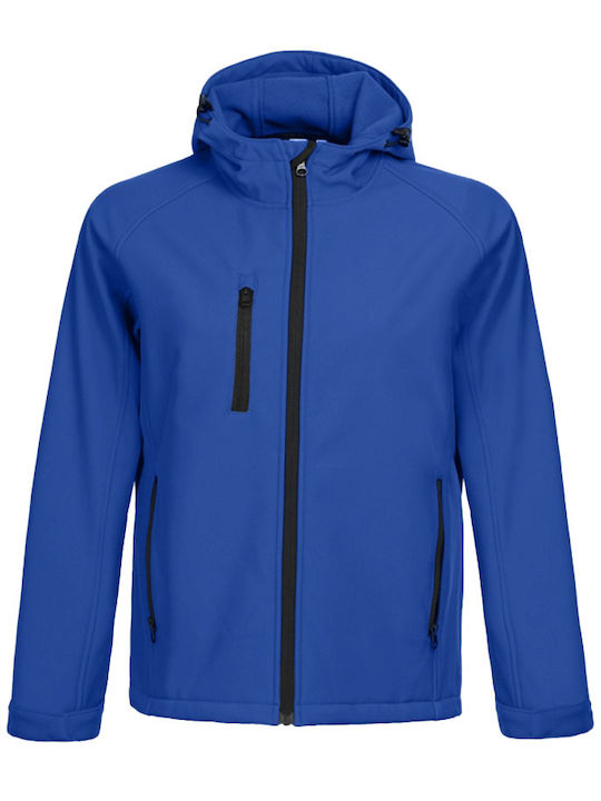 Stenso Work Jacket Softshell with Hood Blue