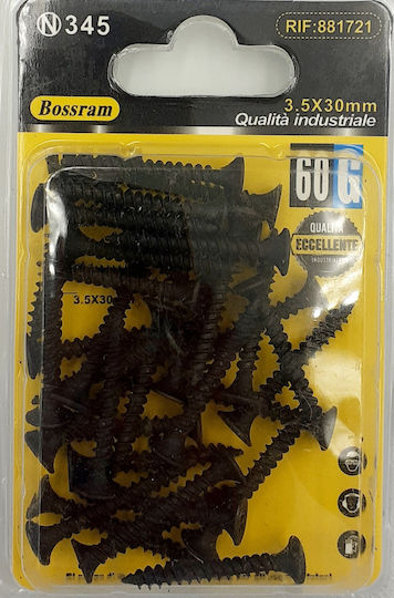 Bossram Βίδα Γυψοσανίδας με Διάμετρο M3.5 και Μήκος 30mm 35τμχ Bossram