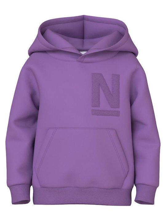 Name It Kids Sweatshirt with Hood Purple