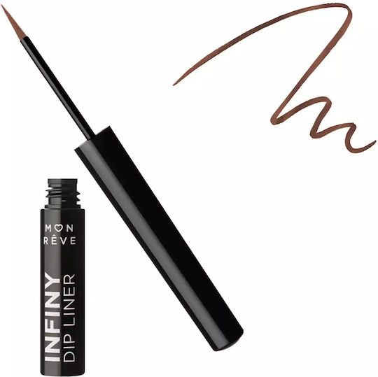Mon Reve Infiny Dip Waterproof Liquid Eye Liner No.14 Real Brown 2ml