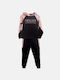 Joyce Kids Sweatpants Set Black 2pcs