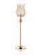 Palma Emporio Candle Holder Metal in Gold Color 13x56x56cm 1pcs