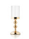 Palma Emporio Kerzenhalter Metall in Gold Farbe 12.5x35x35cm 1Stück