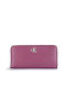 Calvin Klein Minimal Monogram Large Women's Wallet Burgundy