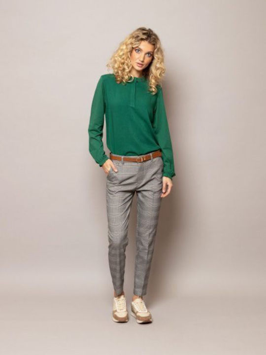 Damen Chino Hose Gray