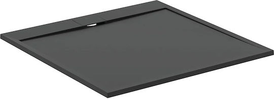 Ideal Standard Square Artificial Stone Shower Black 100x100x3cm