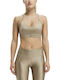Lux Strappy Bra Women's Sports Bra without Padding Gold