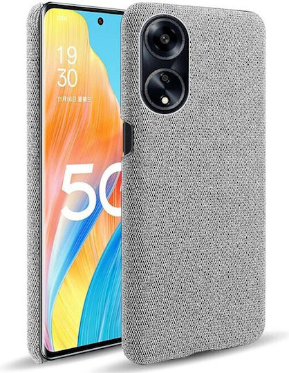 Cloth Back Cover Plastic Gray (Oppo A98)