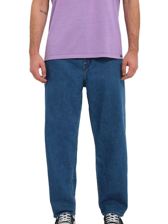 Men's Jeans Pants with Loose Tapered Fit Blue