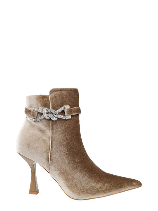 Ligglo Damen Knöchelstiefel Beige