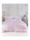 Rythmos Bettbezug-Set Baumwolle Übergröße mit 2 Kissenbezügen 220x250 Harpia Pink
