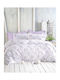 Rythmos Duvet Cover Set Cotton Queen with 2 Pillowcases 225x250 Bouquet Lila