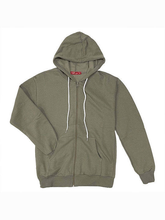 Ustyle Women's Sweatshirt Jacket Hooded Brown
