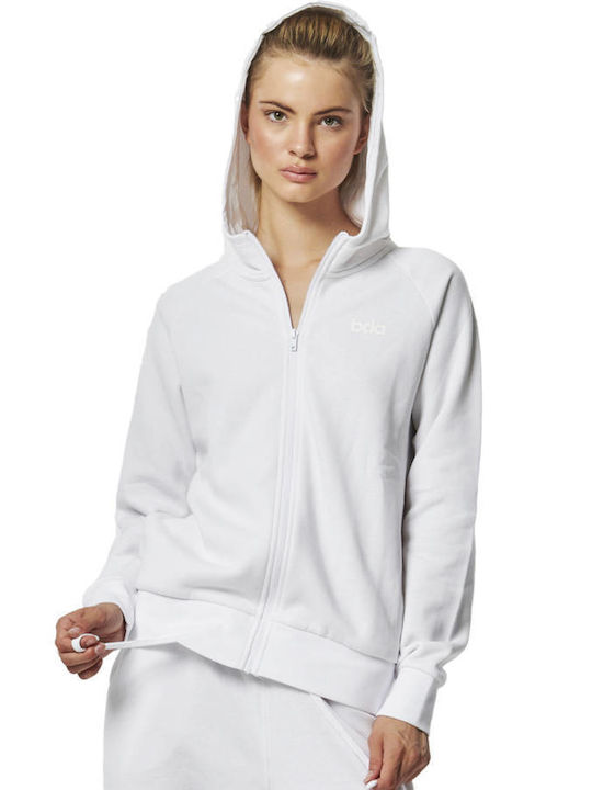 Body Action Women's Hooded Cardigan White