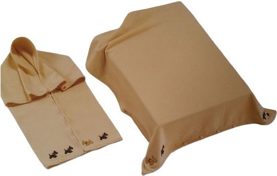 Manterol Casa Pătură Spania Pepinieră Swaddling pături Fleece Galbenă Yellow 80x100cm