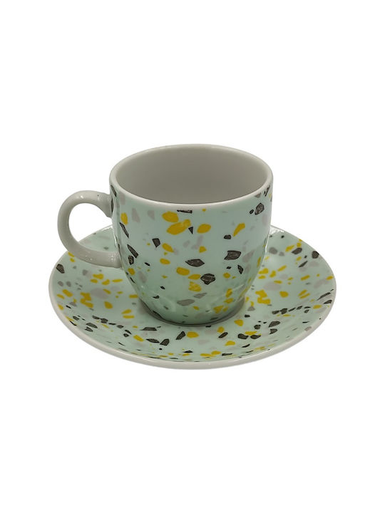 Bohemia House Set Tassen Kaffee aus Porzellan Braun 6Stück