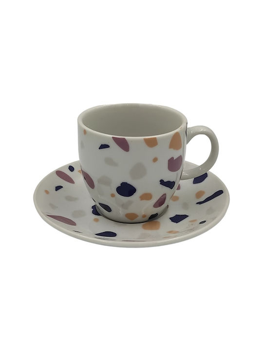 Bohemia House Set Tassen Kaffee aus Porzellan Braun 6Stück
