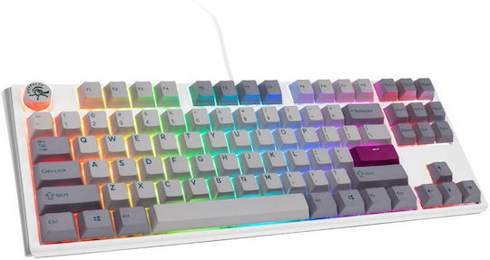 Ducky One 3 Mist Gaming Keyboard Tenkeyless with Cherry MX Blue switches and RGB lighting (English US) White