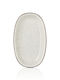 By Bone Effect Dust Serving Platter Oval made of Porcelain White 24x14.5cm