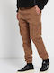Trousers Cargo in Regular Fit Tabac Brown