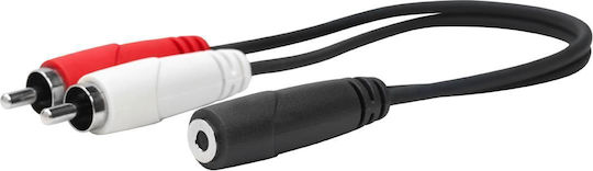 Vivolink Μετατροπέας 3.5mm female σε RCA 2x male (PROMJFRCAM0.2)
