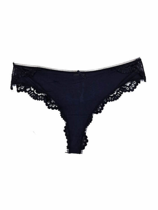 Senses Women's Cotton Lace Brazil Black