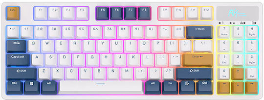 Royal Kludge RK89 Fără fir Gaming Tastatură Mecanică cu Personalizat comutatoare și iluminare RGB (Engleză US) Alb